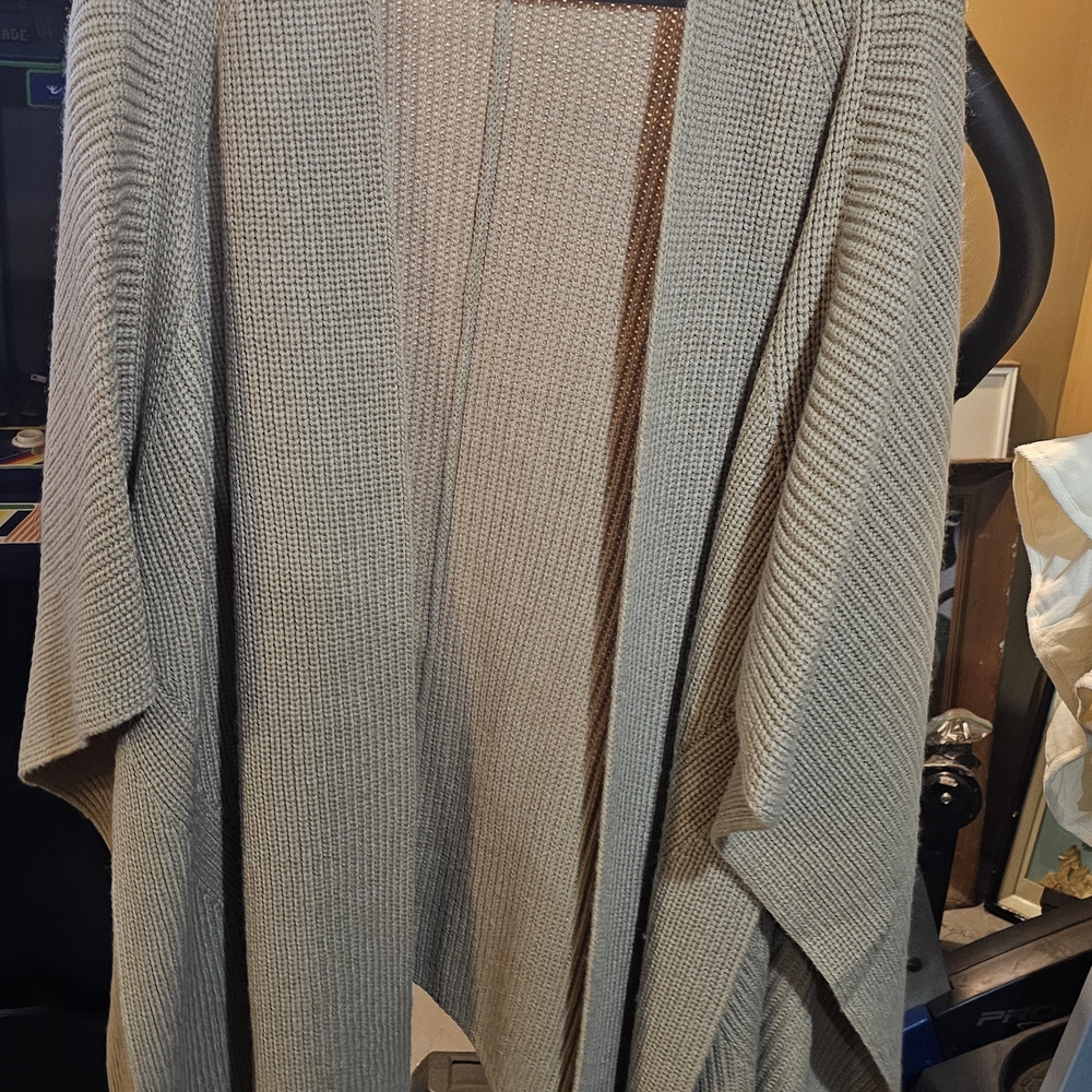 All Saints Women's Beige Throw Sweater Armless Osfm